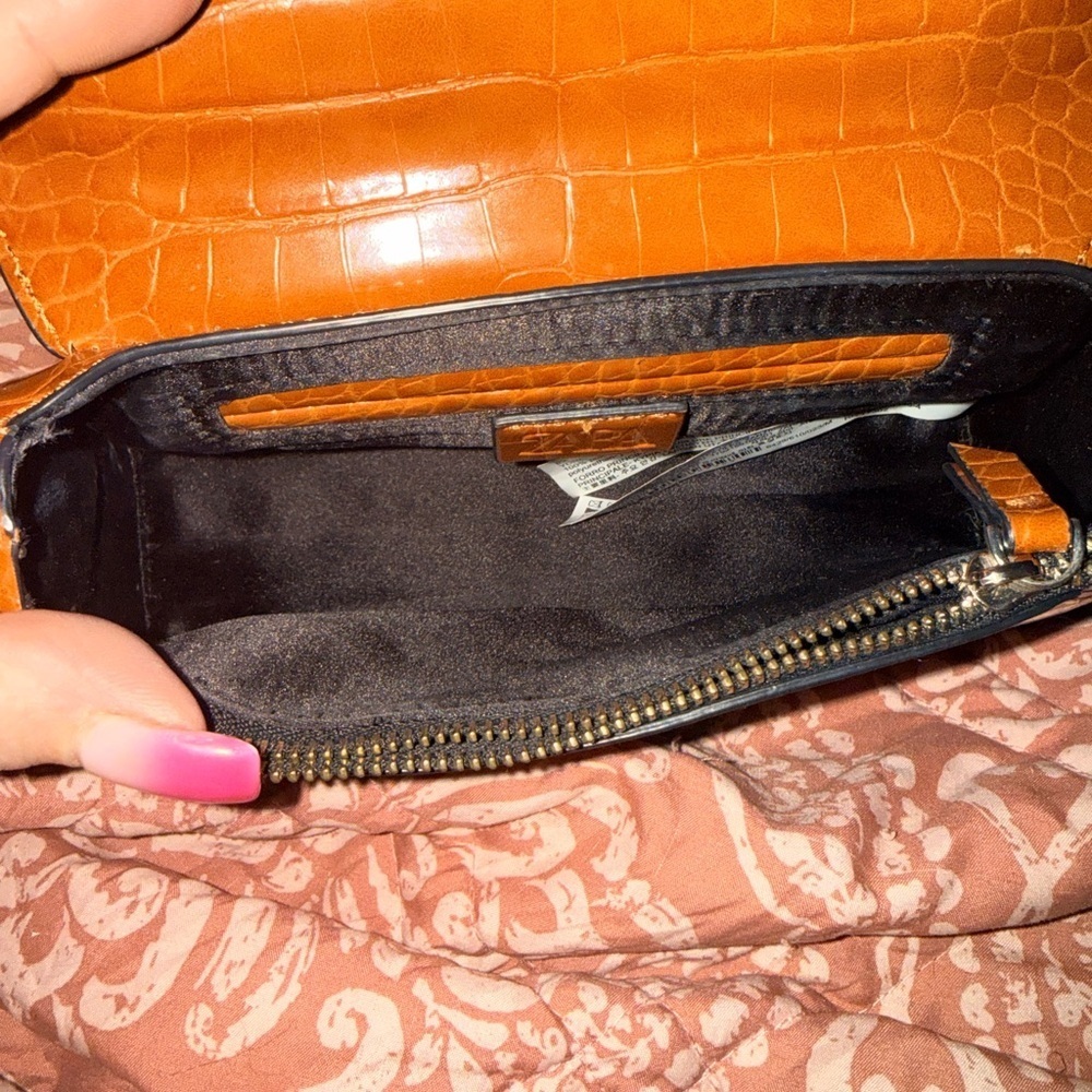 Zara Tan Croc-Embossed Mini Bag - Picture 3 of 4